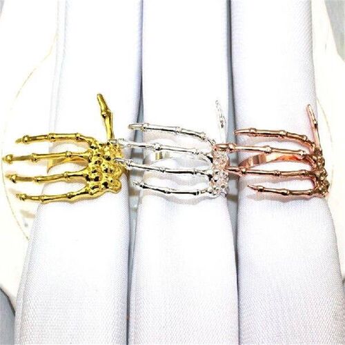 Halloween Napkin Rings Skeleton Hand Napkin Ring Holders