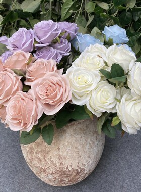 9 Heads 1 Bunch Camellia Rose Artificial Flower Holding Bouq