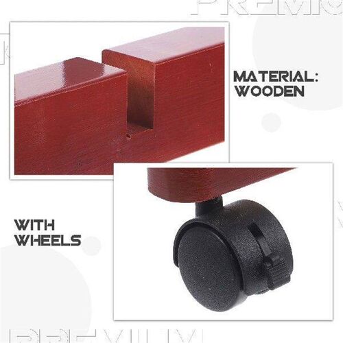 2 Pcs Screen Mobile Base Home Accessory Wooden Divider