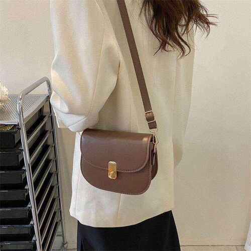 rentro small sag wome WYGfashion solbid color shoulder