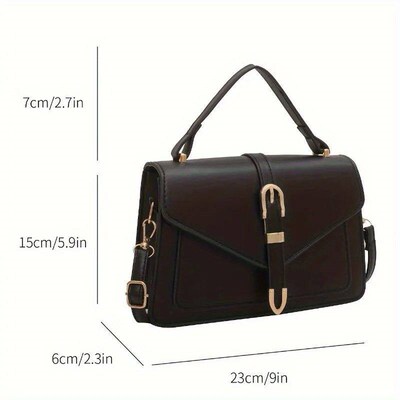Fahionable Minimalit Crobody Bag with Top Handle and Flap fo