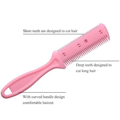 Double-sided Knife Hair Cutting Comb + Stainless Steel Doubl