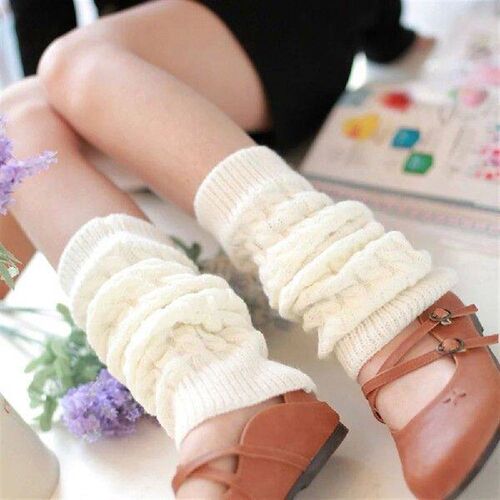 Adult Fashionable Knitted Long Socks Winter Warm Soft