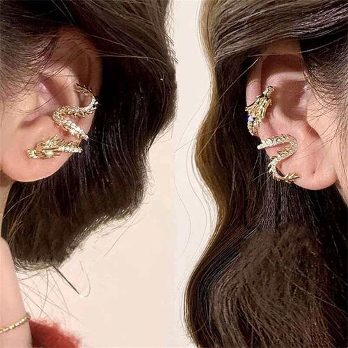 Fashion Irregular Dragon Ear Bone Clip Ear Cuff Aggressive N