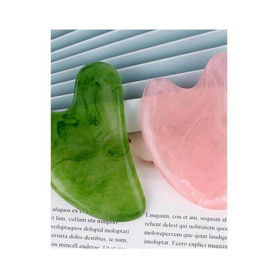 Natural Jade Stone Gua Sha Massage Board Rose Quartz Guasha