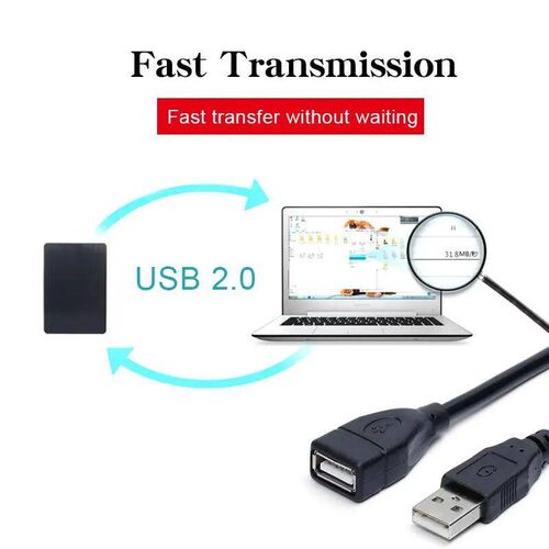 USB 2.0 Cable Extension Cable 0.6m/1m/1.5m Wired Data Transm
