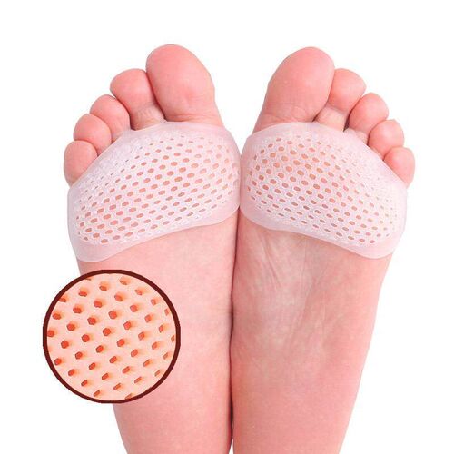 Honeycomb silicone half-size insoles for high heels, designe