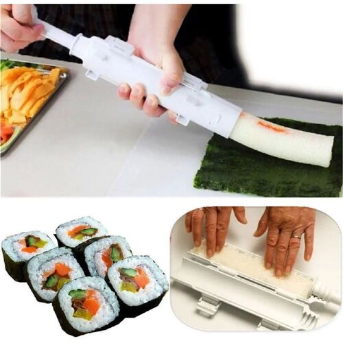 Sushi Maker Set, Sushi Bazooka Kit Machine Rice Mold with Ba