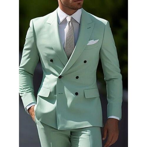 High Quality Brown Mens Suits Double Breasted Bespoke