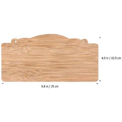 2 Pcs Bamboo Wooden Blank Sign Board DIY Hanging Plaque