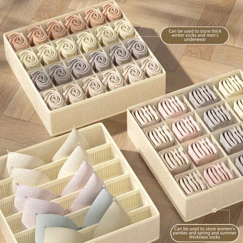 24 Grids Foldable Underwear Organizer Cabinets Drawer Underw