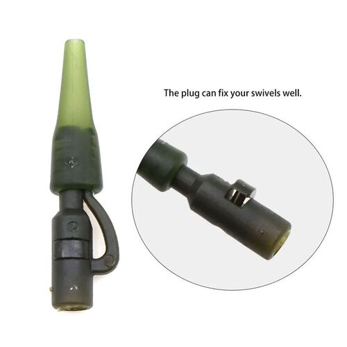 10pcs Carp Fishing Accessories Safty Lead Clip Tail Rubber F
