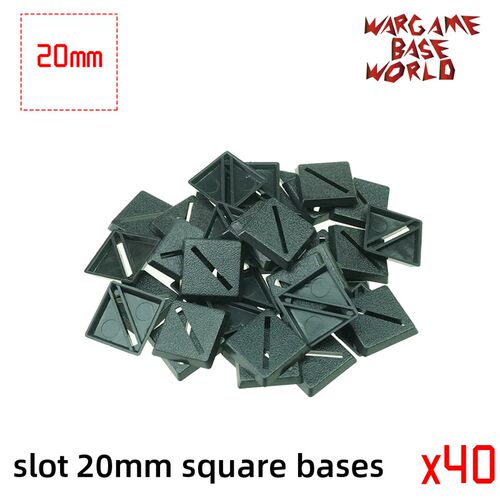 wargame base world - slot 20mm square bases