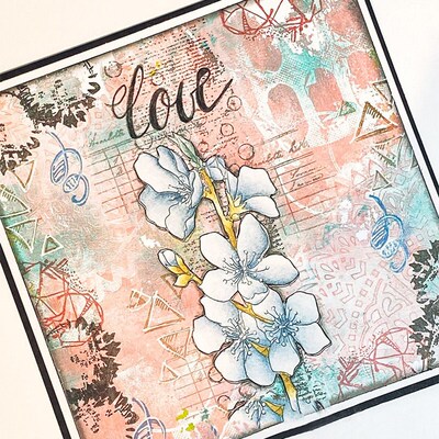 Cherry Blossom Clear Stamps Flowers Love Stamp Rubber Clear