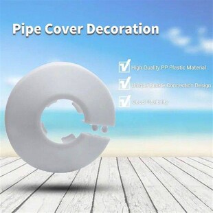6pcs White 6Pcs 1.57inch Outer Diameter Flange Water Pipe
