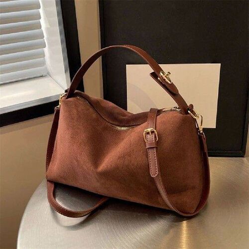 Autumn and Winter Vintage Womens Bag Large Capacity Suede