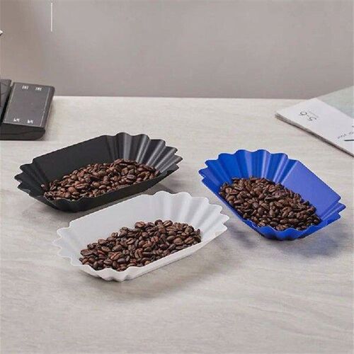 Practical Plastic Coffee Beans Tray 300ml Black Serving