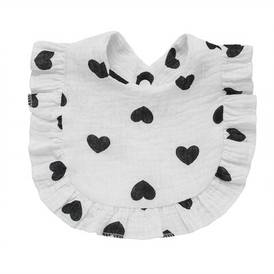 2pcs Baby Feeding Drool Bib Ruffle Floral Infants Saliva Tow