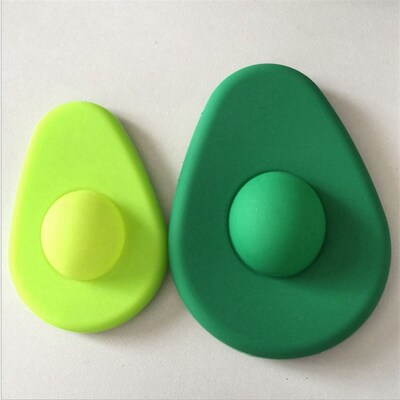 2 Pcs Creative Silicone Avocado Fresh-keeping Cover Portable