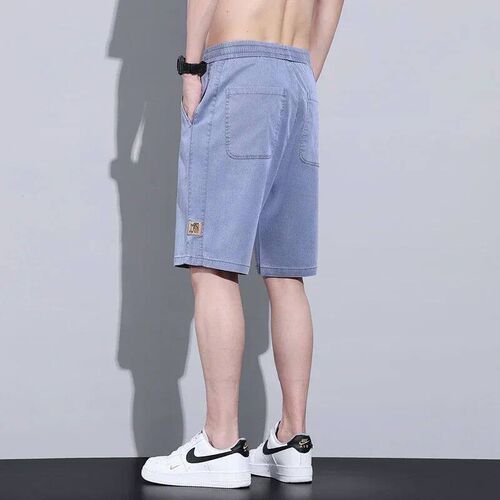 Soft Cosy Lyocell Thin Mens Denim Shorts Summer Clothes