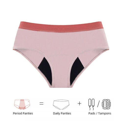 Teenagers Menstrual Panties 4-Layer Leak Proof Moderate Abso