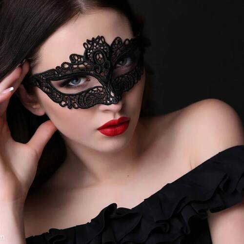 Lace Mask a Variety of Styles Adult Women s Black Half