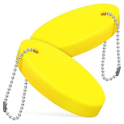 2 Pcs Floating Keychain Oval Holder for Boating Keyrings