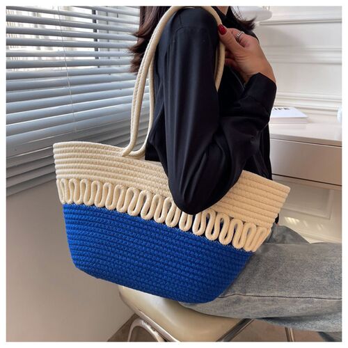 bags for women 2023 straw woven bag female rendy cotton thre