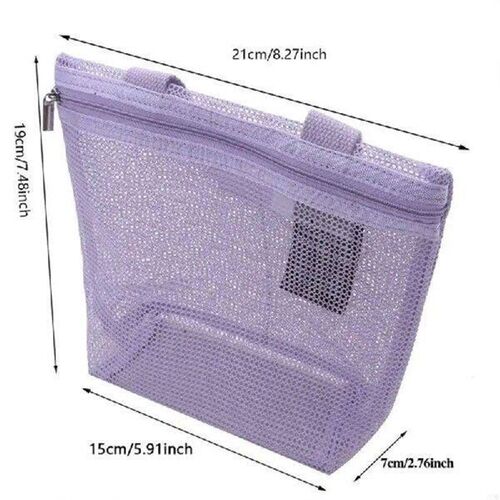 F19B Portable Mesh Bath Organizers Bag With Fast Draining