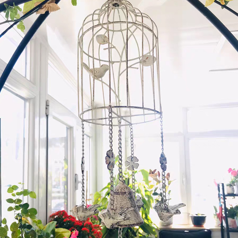 复古田园做旧铁艺小鸟风铃挂饰和风小清新庭院花园阳台装饰品挂件,家居饰品,风铃及配件,淘宝优惠券,粉丝福利购,淘宝优惠卷