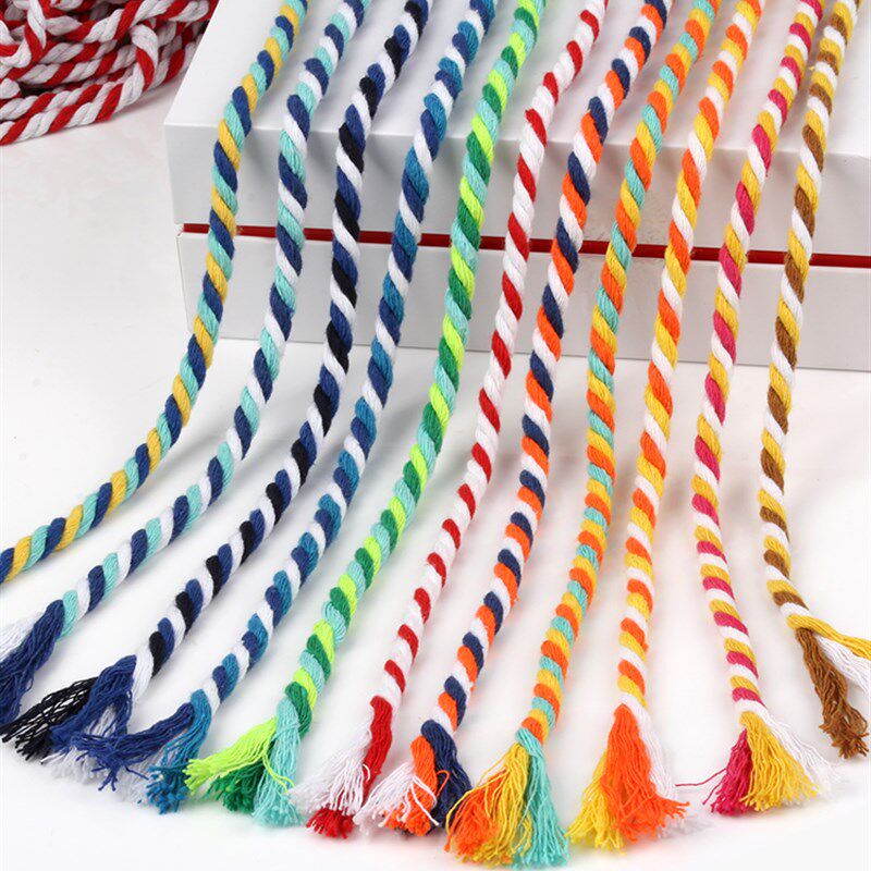 5毫米三色圆棉绳 彩色三股5mm三股扭绳3股棉绳子三色棉线编织绳子,居家布艺,绳子,淘宝优惠券,粉丝福利购,淘宝优惠卷