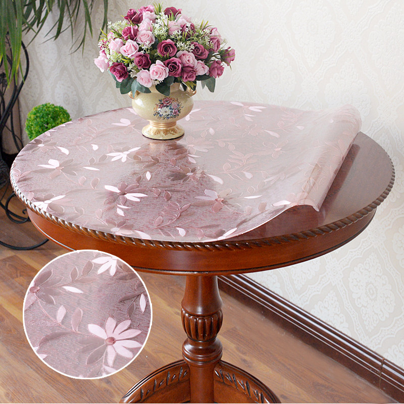 桌面保护膜圆形小大圆桌桌布防水防烫防油免洗家用台布软玻璃桌垫,居家布艺,桌布,淘宝优惠券,粉丝福利购,淘宝优惠卷