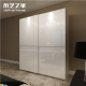白色烤漆吊滑移门衣柜推拉门大衣橱整体衣柜板式 卧室家具定制