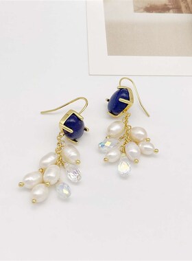 Vintage Baroque Super Fairy Freshwater Pearl Tassel Long Ear