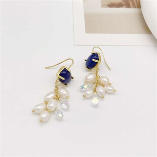 Vintage Baroque Super Fairy Freshwater Pearl Tassel Long Ear