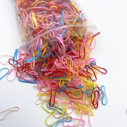 1000Pcs/bag Colorful Small Disposable Hair Bands Scrunchie G