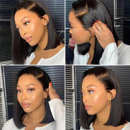 Bob Wig Brazilian Hair Lace Front Human Hair Wigs Short Bob
