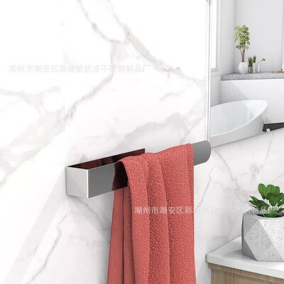 Stainless Steel Bathroom Non-perforated Towel Ring Light Lux