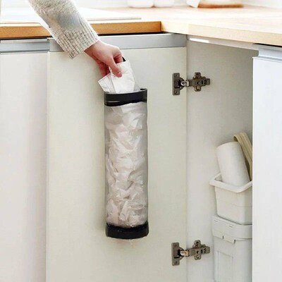 Home Grocery Bag Holder Wall Mount Plastic Bag Holder Dispen