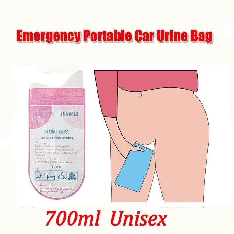 4PCS 700ml Emergency Portable Car Urine Bag Vomit Bags Mini - 实物图