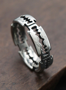 Charm Stainless Steel Hip Hop Bladed Ring Fashion Punk Rock