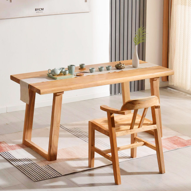 老榆木门板茶桌实木桌子书桌复古风化茶桌椅民宿饭店餐桌定制,住宅家具,家用茶台/茶桌,淘宝优惠券,粉丝福利购,淘宝优惠卷