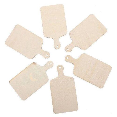 6 Pcs Small Square Chopping Board DIY Wooden Cutting Table