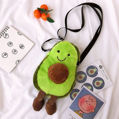 Girls CrossBody Cartoon Fruit Bag Plush Shoulder Over Bags S