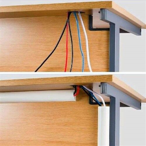 PVC Triangle Arc Slot Floor Cord Cover Self-Adhesive