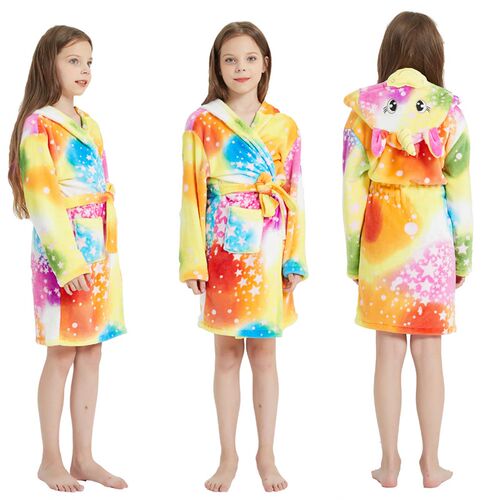 2021 Kids Unicorn Bath Robes Winter Childrens Bathrobe Kigu