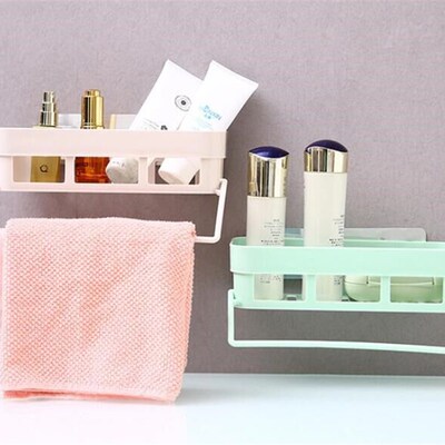 Bathroom Rack Towel Hanger Shampoo Shower Shelf Soap Holder