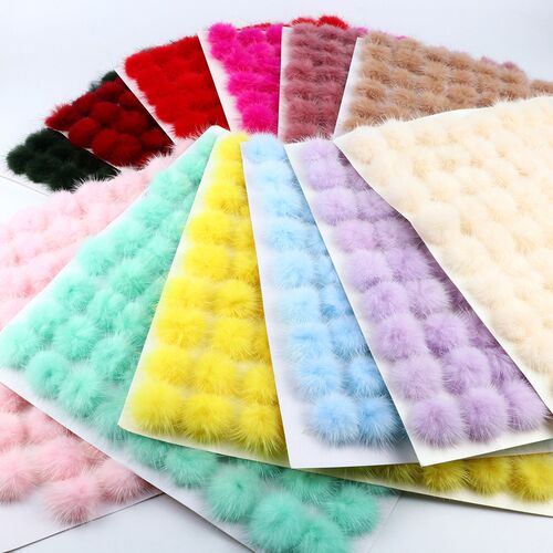 Mink Pompom 25mm 30mm 40mm Fur Balls DIY Pompon for Sewing o