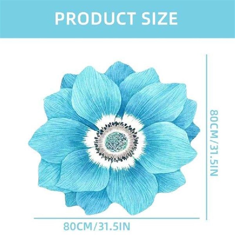 Decorative Flower Pattern Rug Plushes Carpet Bedroom Living - 实物图