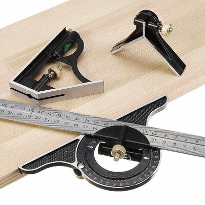 300mm Square Right Angle Ruler Protractor Stainless Steel
